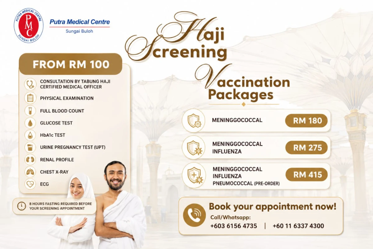 Hajj Screening & Vaccination Packages promotional banner