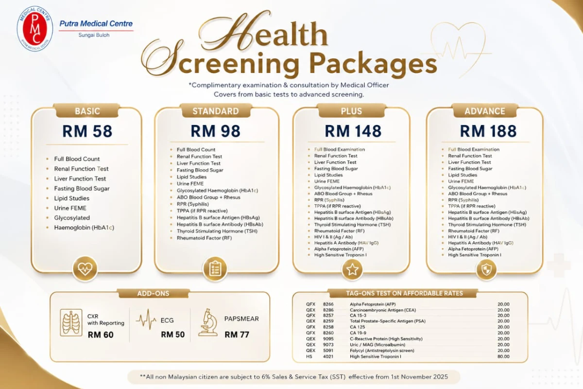 Health Screening Packages — Putra Medical Centre